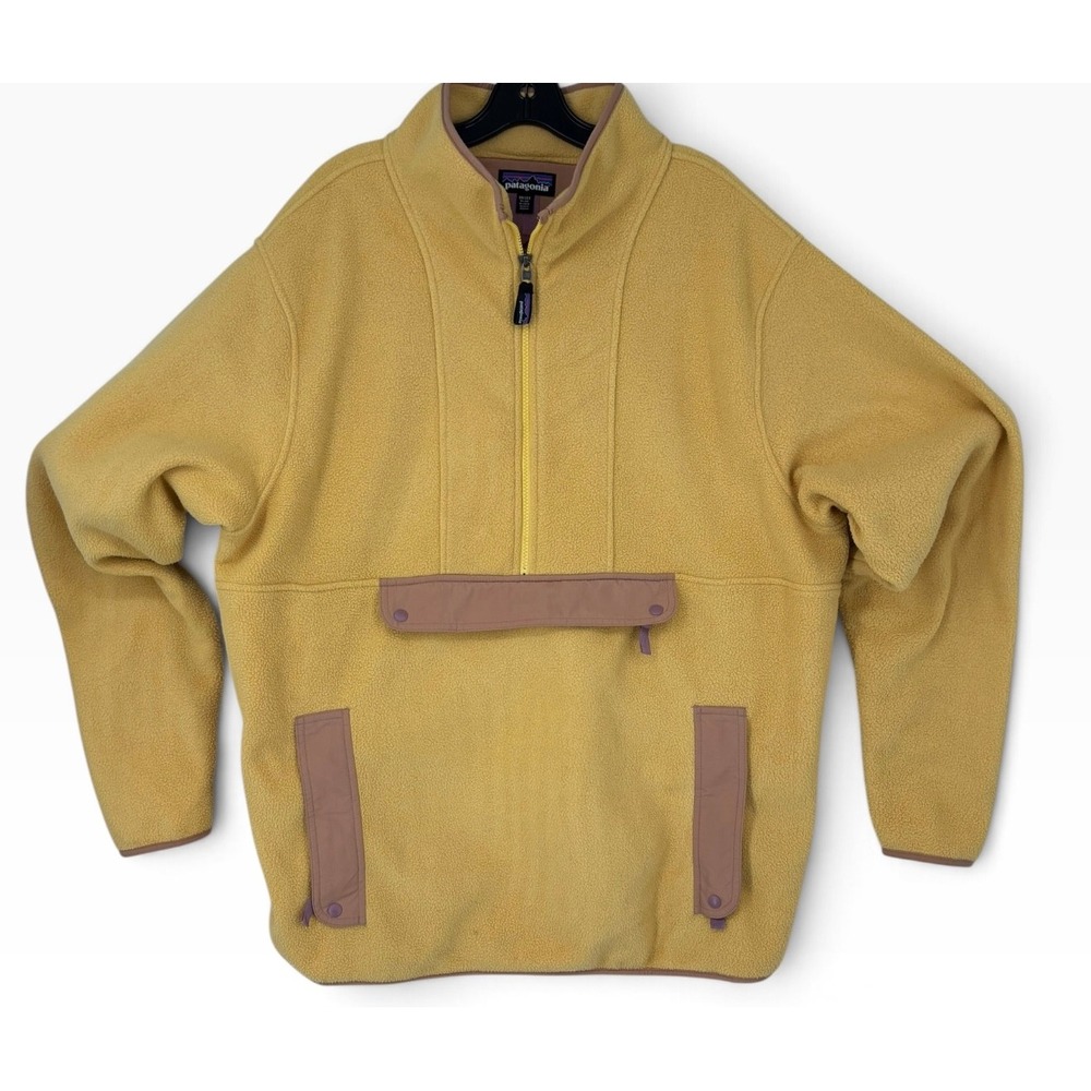 Patagonia Synchilla Anorak Unisex Mens XXL Surfboard Yellow Fleece 1/2 Zip 22980
